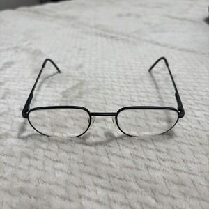 Randolph RE 350 Eyeglass Frames Men's Black Metal Oval 135MM 50/21 Frame Italy